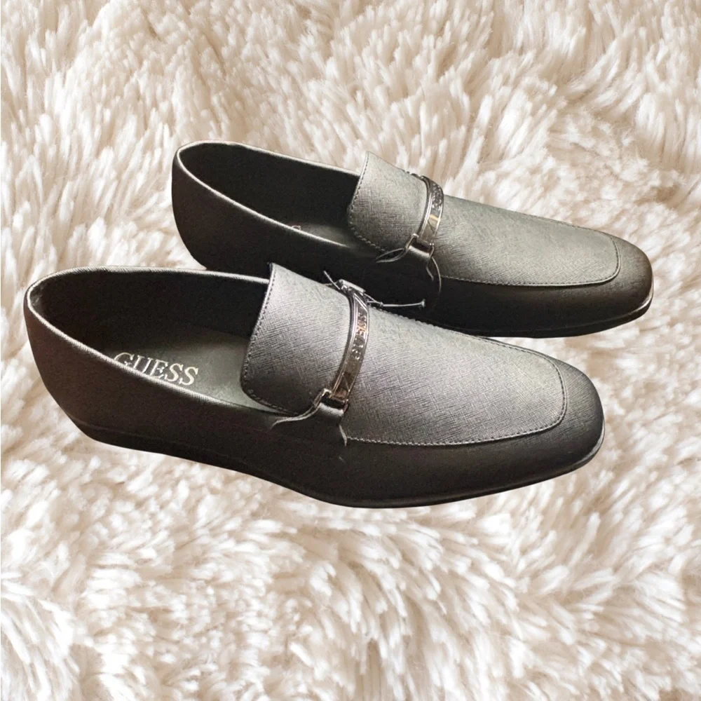 GUESS Men's Gray Slip-On Loafers